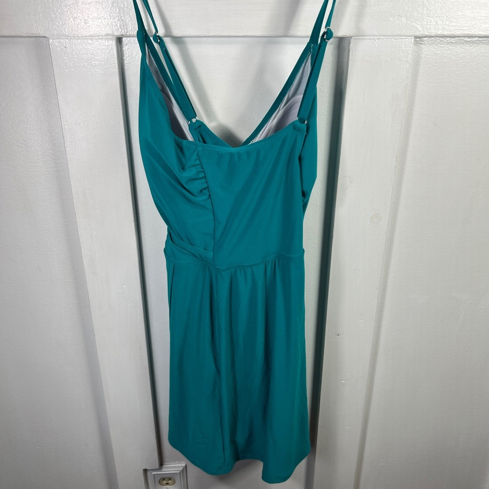 Maurices American Beach Teal Green Surplice Swim Dress XXL‎ 204756 NWT - Picture 4 of 7